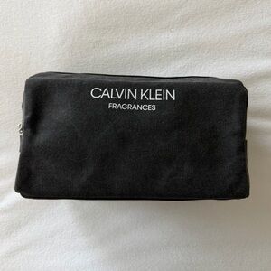 Calvin Klein Fragances Toiletry Bag with White Logo NWOT